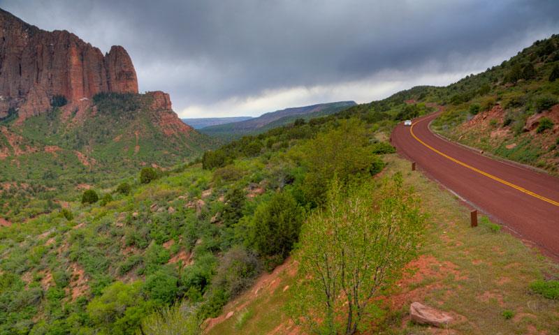 Scenic Drive through Kolob Canyons of Zion National Park
