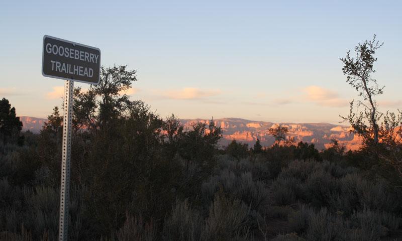 Looking to Zion National Park from Gooseberry Mesa