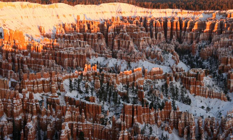Overlooking Bryce Canyon National Park in Winter