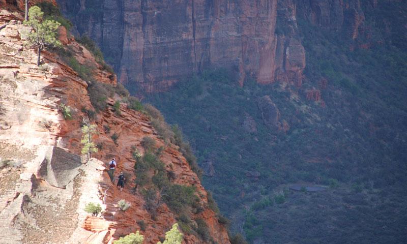 Hiking to the top of Angels Landing in Zion National Park
