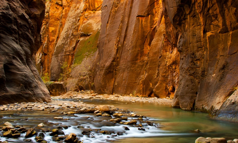 The Zion Narrows of the Virgin River